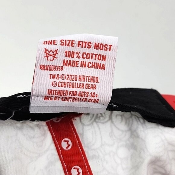 Nintendo Super Mario Snapback Adjustable Hat Cap Red White OS Fits Most - Picture 13 of 16